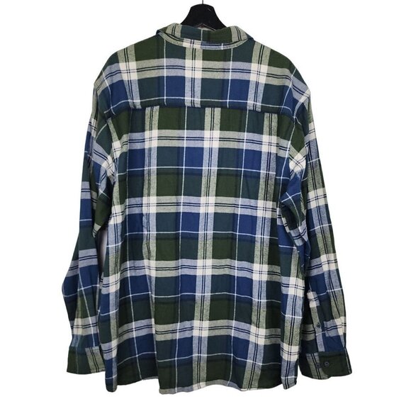 Mountain Ridge Men's Super Soft Flannel Shirt Green & Blue Plaid Size XL - Picture 4 of 10